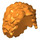 LEGO Oranje Lang Tousled Minifig Haar met midden scheiding (20595 / 37998)