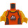 LEGO Orange Man in Orange Tank Top and Helmet Minifig Torso (973 / 76382)