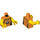 LEGO Orange Mann im Orange Tank oben und Helm Minifigur Torso (973 / 76382)