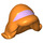 LEGO Orange Mi-longueur Cheveux avec Flipped Ends avec Lavender Cheveux Band (22873)