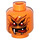 LEGO Orange Minifig Head Alien (Recessed Solid Stud) (3626)