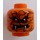 LEGO Orange Minifig Head Alien (Recessed Solid Stud) (3626)
