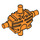 LEGO Orange Minifig Mécanique Torse avec 4 Côté Attachment Cylinders (54275)