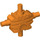 LEGO Orange Minifig Mechanisch Torso mit 4 Seite Attachment Cylinders (54275)