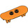 LEGO Orange Minifig Skateboard with Four Wheel Clips (42511 / 88422)