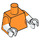 LEGO Oranje Minifig Torso, Kort Sleeves met Wit Armen (973 / 16360)