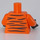 LEGO Orange Minifig Torso Tiger Decoration, Orang Arms and Black Hands (973)
