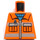 LEGO Orange Minifig Torso without Arms with construction worker (973)