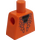 LEGO Orange Minifigur Torso ohne Arme mit Snike Scales (973)