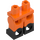 LEGO Orange Minifigur Hüften und Beine mit Schwarz Boots (21019 / 77601)