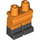 LEGO orange Minifigur Hofter og ben med Sort Boots (21019 / 77601)