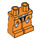 LEGO Orange Minifigure Hüften und Beine mit Grau und Weiß Knee Pads und Gürtel (13086 / 13087)