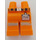 LEGO Orange Minifigure Hips and Legs with Reflective Stripes and &quot;Emmet&quot; Name Tag (16247 / 16287)