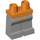 LEGO Orange Minifigure Hüften mit Medium Stone Grau Beine (73200 / 88584)