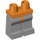 LEGO orange Minifigur Hofter med Medium Stone Grå Ben (73200 / 88584)