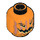 LEGO Pomarańczowy Minifigurka Jack O&#039;Lantern Głowa (wpuszczany solidny wypustek) (3626 / 87386)