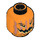 LEGO Orange Minifigure Jack O&#039;Lantern Head (Recessed Solid Stud) (3626 / 87386)