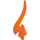 LEGO Oranje Minifiguur Speer Tip met Elongated Vlam (18395)