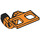 LEGO Orange Minifigure Schwanz mit Schwarz Streifen und Ende (15504 / 78370)
