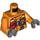 LEGO Oranje Minifiguur Torso Kustwacht met Rood Reddingsvest (76382)