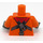 LEGO Oranje Minifiguur Torso Kustwacht met Rood Reddingsvest (76382)