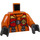 LEGO Orange Minifigur Torso Küstenwache mit Rot Schwimmweste (76382)