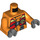 LEGO Orange Minifigure Torso Coast Guard with Red Life Vest (76382)