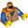 LEGO orange Minifigur Torso med Sikkerhedsvest og Tog logo (73403 / 76382)