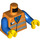LEGO Oranje Minifigure Torso met Safety Vest en Trein logo (73403 / 76382)