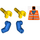 LEGO Oranje Minifigure Torso met Safety Vest en Trein logo (73403 / 76382)