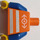 LEGO Orange Minifigure Torse avec Safety Vest et Train logo (76382 / 88585)