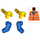 LEGO Orange Minifigure Torso mit Safety Vest und Zug Logo (76382 / 88585)