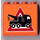 LEGO Orange Panel 1 x 4 x 3 with Tow Truck Sign Sticker without Side Supports, Hollow Studs (4215)
