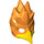 LEGO Oranje Phoenix Masker met Geel Bek (16656)