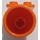 LEGO Orange Avion Moteur d&#039;avion avec Flamme (Droite) Autocollant (4868)