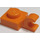 LEGO Orange Platte 1 x 1 mit Horizontaler Clip (Dick geöffneter O-Clip) (52738 / 61252)