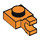 LEGO Orange Platte 1 x 1 mit Horizontaler Clip (Dick geöffneter O-Clip) (52738 / 61252)