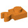 LEGO Orange Platte 1 x 1 mit Vertikale Clip (Dick geöffneter O-Clip) (44860 / 60897)