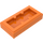 LEGO Orange assiette 1 x 2 avec 1 Stud (avec rainure et support de goujon inférieur) (15573)