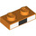 LEGO Orange Plate 1 x 2 with Pixelated Fox Nose (3023)