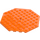 LEGO Oransje Plate 10 x 10 Octagonal med Hull (89523)