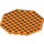 LEGO Oransje Plate 10 x 10 Octagonal med Hull (89523)