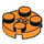 LEGO Oranje Plaat 2 x 2 Ronde met As Gat (met &#039;+&#039;-vormig asgat) (4032)