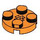 LEGO Oranje Plaat 2 x 2 Ronde met As Gat (met &#039;X&#039;-vormig asgat) (4032)