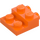 LEGO Oranje Plaat 2 x 2 x 0.7 met 2 Noppen aan Kant (4304 / 99206)