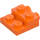 LEGO Orange Plate 2 x 2 x 0.7 with 2 Studs on Side (4304 / 99206)