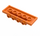 LEGO Orange Plate 2 x 6 x 0.7 with 4 Studs on Side (72132 / 87609)