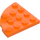 LEGO Oranje Plaat 4 x 4 Rond Hoek (30565)