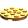 LEGO Orange Plate 4 x 4 Round with Hole and Snapstud (60474)