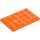 LEGO Orange Plate 4 x 6 (3032)